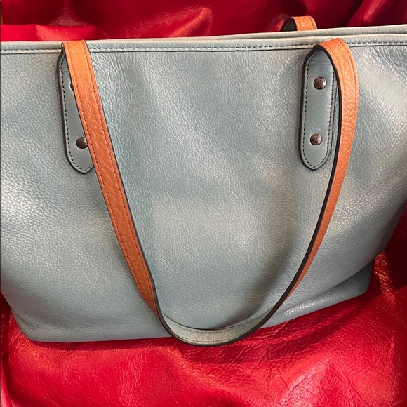 Coach limited edition Peanuts City Zip tote in ocean blue - Picture 6 of 7